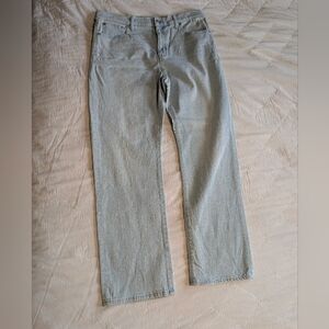 Madewell Blue Straight Jeans Classic Style The '90s Straight Jean Size 32 NWOT
